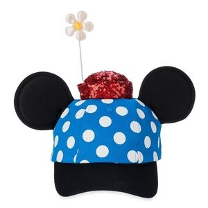 Disney Minnie Mouse Ears Baseball Cap for Adults – Flower NWT